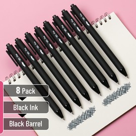 Mr. Pen- Retractable Gel Pens, 8 Pack, Black Ink Gel Pens, Fine Point 0.5mm, Retractable Pens