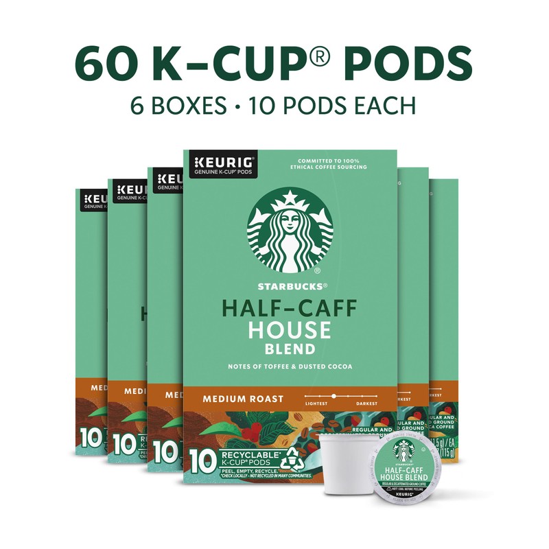 Starbucks K-Cup Coffee Pods, Medium Roast Hot or Iced Coffee,