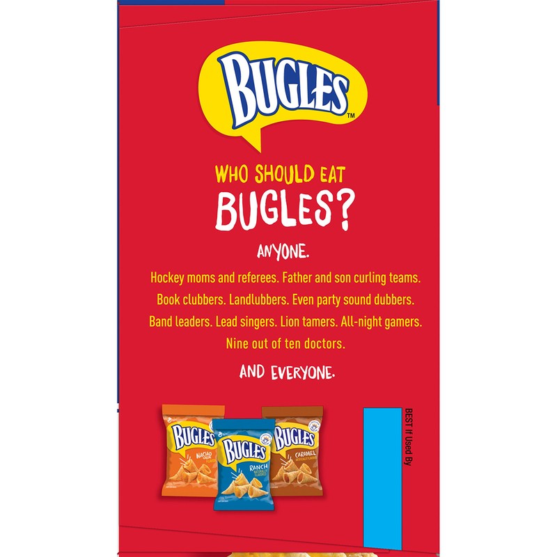 Bugles Crispy Corn Snacks, Original Flavor, Snack Bag, 8.75 oz