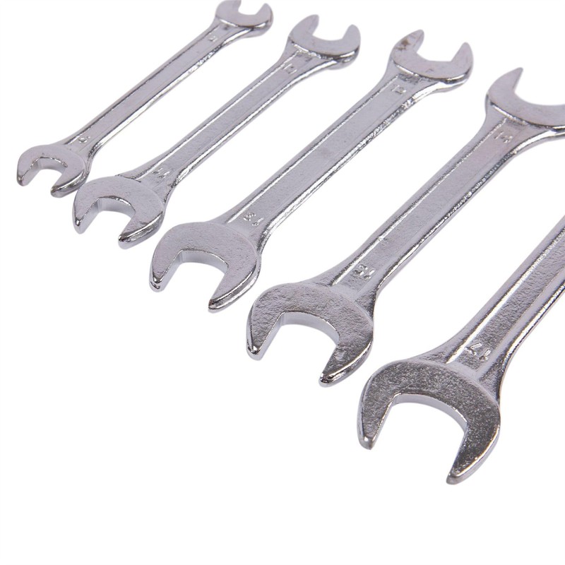 5pc Carbon Steel Metric Open-End Spanner Set - Ratchet MM