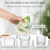 Luiaiog Glass Coffee Cups with Lids and Straws - Set