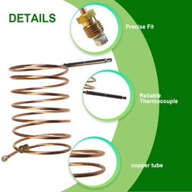 WUVYFWN 619154 Thermocouple Compatible with Norcold N300,N300.3,Series RV Refrigerators for 2 Way & 3 Way Models | Probe Sensor Replacement Part