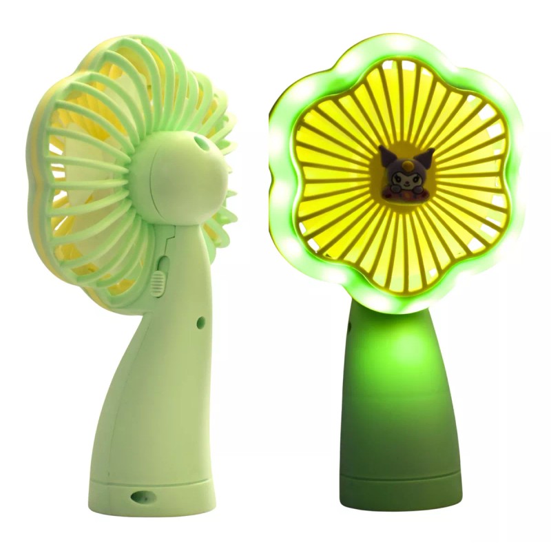 Decora Mini Ventilador Recargable Portátil Luz Led Varios Dif Tonos