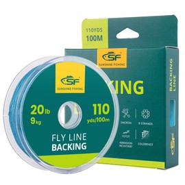 SF Braided Fly Fishing Trout Line Backing Line 20LB 100m/108yds Blue