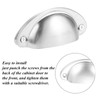 Yetaha Cup Cabinet Pulls, 10PCS Drawer Shell Pull Handles, 82x35mm