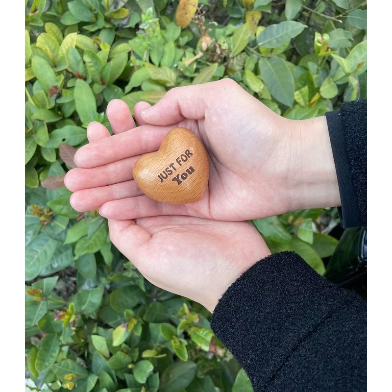 Wooden Heart Ornaments, Just For You, Tiny Hug Token, Special