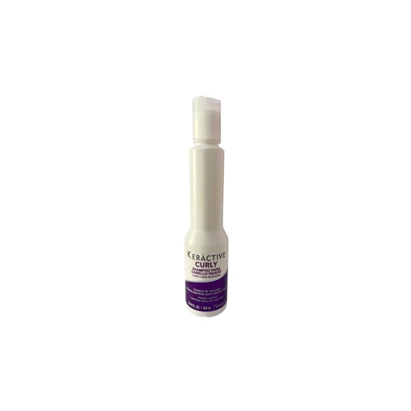 Keractive Curly Shampoo para Cabello Rizado, Control de Volumen, Efecto