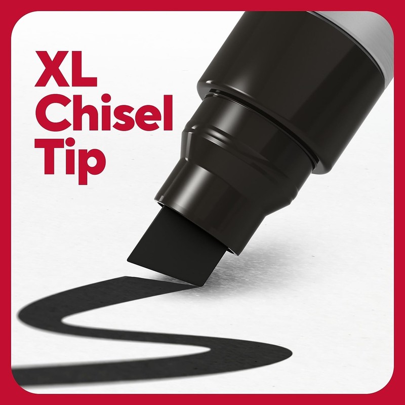 TRU RED Staples TR56933 XL Tank Permanent Marker, Chisel Tip,