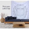 raajsee Grey Mandala Tapestry Bedroom Aesthetic - Indie Wall Tapestry
