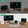 Nnewvante Monitor Stand Riser, 60 inch Large Bamboo Dual Monitor