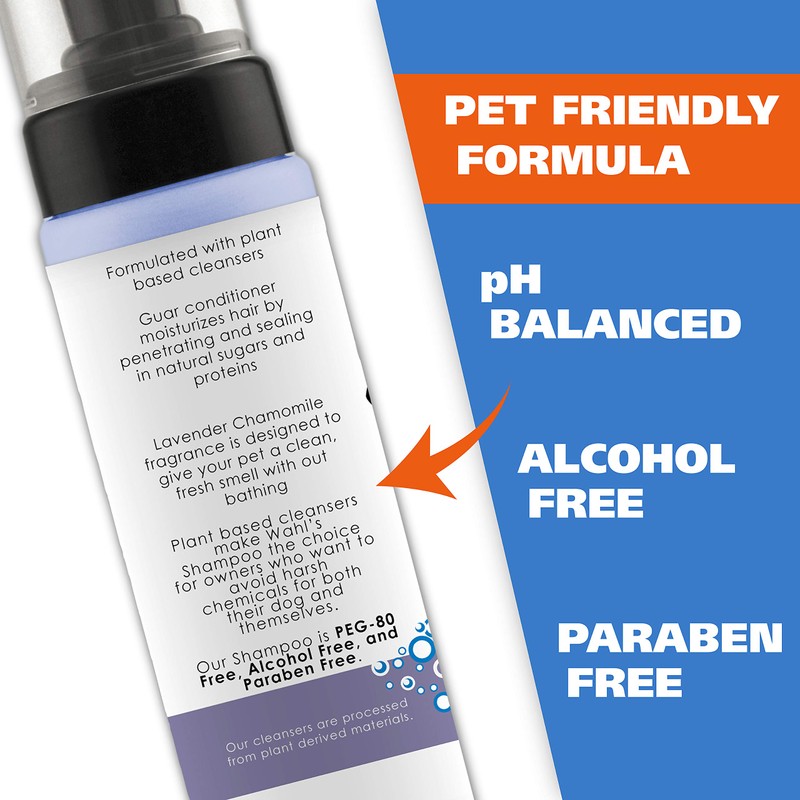 Wahl USA Pet Friendly Waterless No Rinse Shampoo for Animals