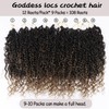 Vemet Goddess Locs Crochet Hair 18 Inch 9 Packs Synthetic