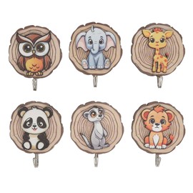 Children Cartoon Clothes Hook No Drilling Lovely Self Adhesive Kids Cartoon Clothes Hook for Coat