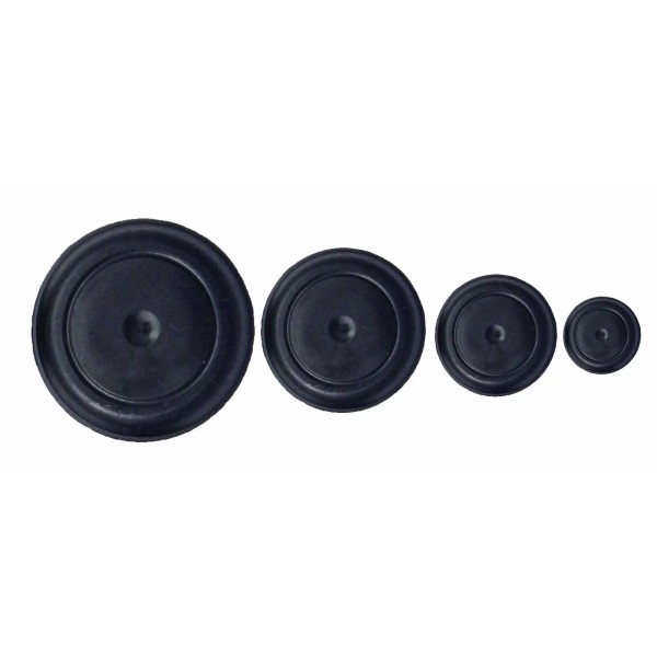 Caplugs Rubber Hole Plugs 0.75" 1" 1.25" 1.5" 4 Pieces