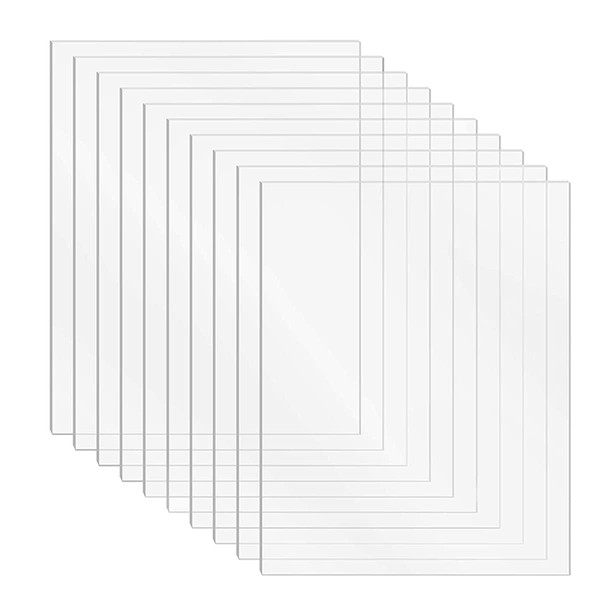 DARENYI 10 Pcs Acrylic Sheet Clear Plastic Sheet 1mm Transparent