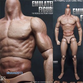ZC Toys US ZC Toys 1/6 Muscular 12" Male Action Figure Body Fit No Neck Head Sculpt Doll