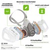AirGearPro G-500 Respirator Mask with A1P2 Filter, Gas Mask, Dust