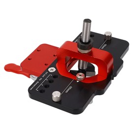 ZAWELIYO Kit de Plantilla de Bisagra Oculta con Broca de 35 Mm, Herramienta Auxiliar para Carpintería de Aleación de Aluminio para Instalación de Bisagras, Perforación de Puertas