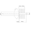 5mm x 18mm Blind Pop Rivet Countersunk Head Aluminium/Steel Shaft