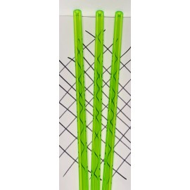 Best Acrylics 2 PC 1/2” OD x 1/4" ID x 12” INCH LONG CLEAR LIME GREEN ACRYLIC PLEXIGLASS TUBES