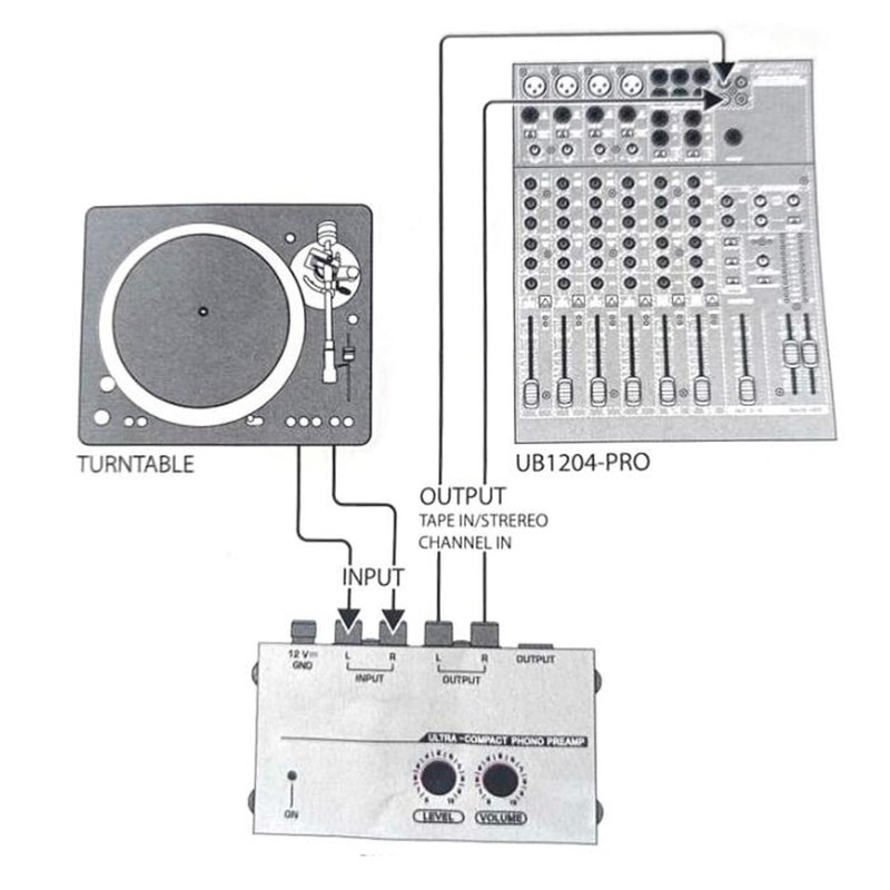Phono Preamplifier, Phonograph Preamplifier RIAA Equalization Ultra Low Noise Gold