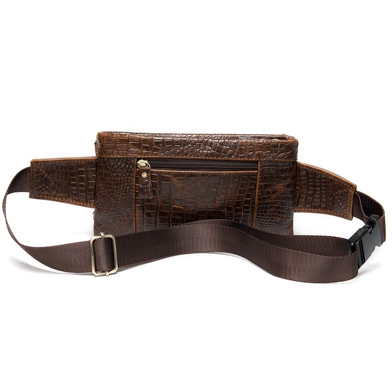 Mens Fanny Pack, Rugged Genuine Leather Waist Bags for Men