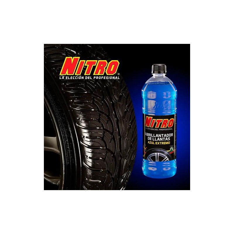 Nitro Abrillantador De Llantas Azul Extremo 4 Litros Azul