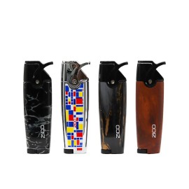 Zico ZD-123 Cigar Torch Windproof Butane Refillable Lighter-CHOOSE COLOR!! - Grey Brown