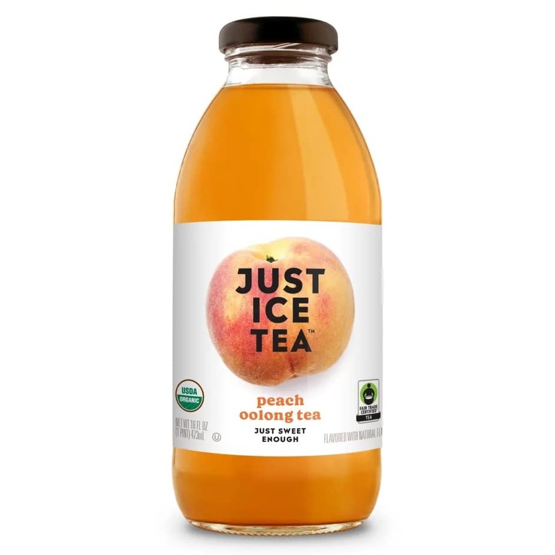 Just Ice Tea Organic Iced Tea, 16 Fl Oz Glass