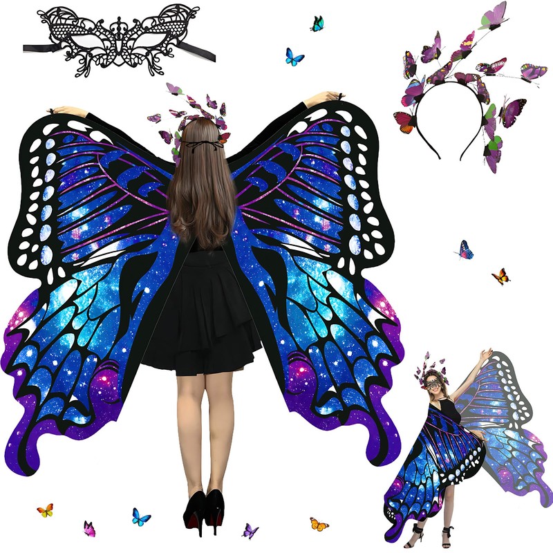 Sundonix Butterfly Wings Fairy Costume Adult - Monarch Moth Wings