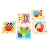 5pcs Baby Jigsaw Puzzles Animal Shaped Colorful Printing Educational Hands