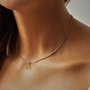 Teaque Necklace with Letters Gold Pendant Women Letter Chain Gold