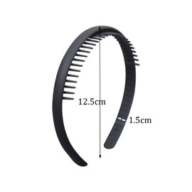 4 Pack Unisex Headbands, Elastic Comb Non-slip Hair Band, DIY Hair Hoop Gripper Teeth Hairbandfor Men and Women