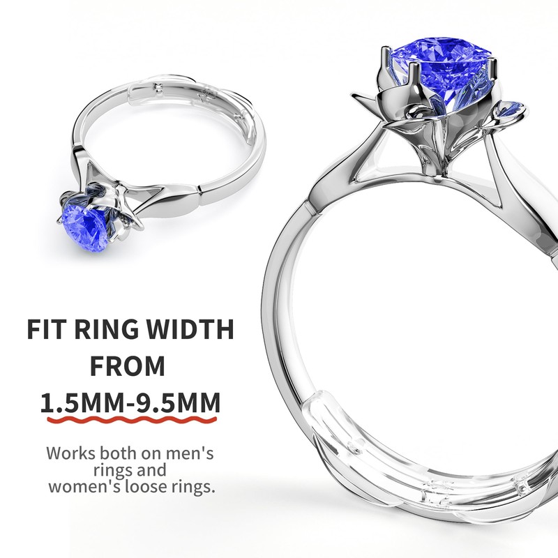 Invisible Ring Size Adjusters Set for Loose Rings,24 Pack-8 Sizes,Ring