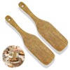 2 Pcs Sourdough Spatula Spurtle Wooden Kitchen Cooking Tools Teak