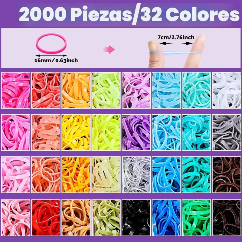 2000 Pc Mini Ligas Para El Cabello Y Pinzas Niñas