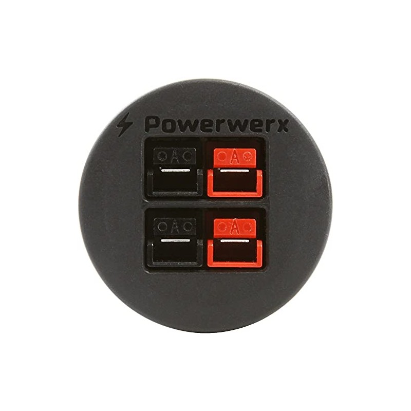 Powerwerx PanelPole2, Panel Mount Housing for Two Anderson Powerpole Connectors