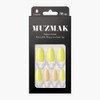 [MUZMAK Lime Zebra ] - Almond - 36pcs Nail Tips