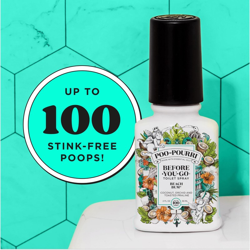 Poo-Pourri Before-You-Go Toilet Spray, Beach Bum, 2 Fl Oz, Up