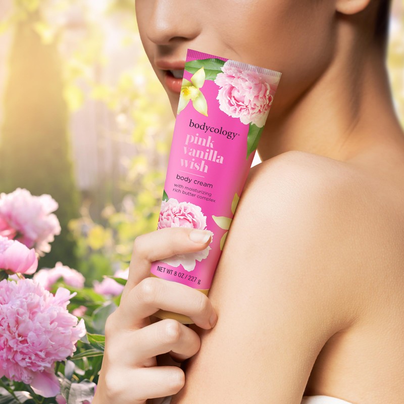 Bodycology Shea Butter Body Cream, Pink Vanilla Wish, 8 oz