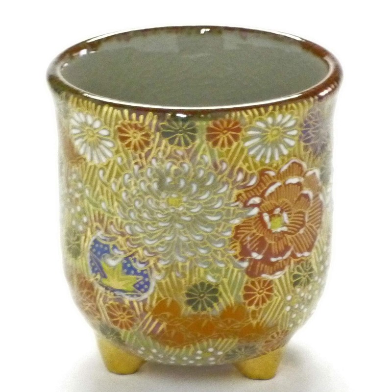 九谷焼 [Three Feet Tea Bowls] (180ml) 加賀 For M 'Lord,