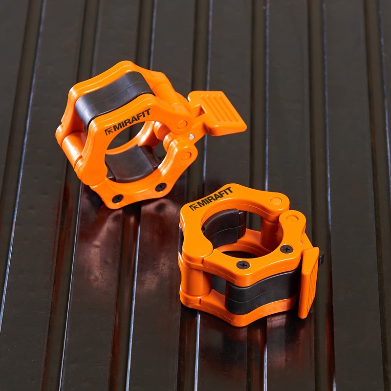 Mirafit Pair of 50mm Olympic Weight Bar Clamp Collars -