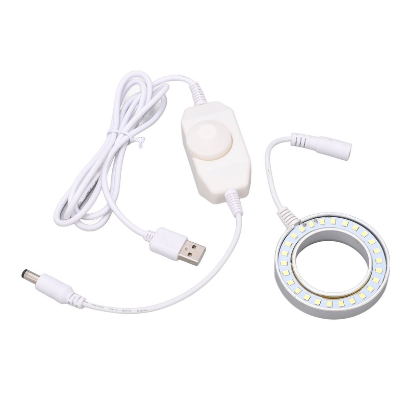 LED Ring Light Adjustable for Stereo Microscope Industrial Camera Imaging