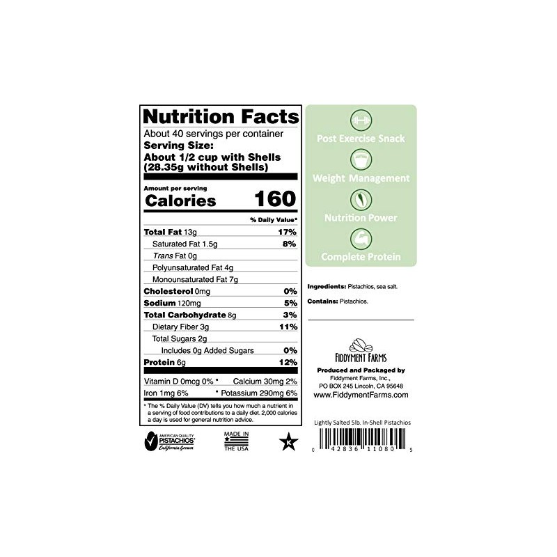 Fiddyment Farms 5 LB. In-Shell Lightly Salted