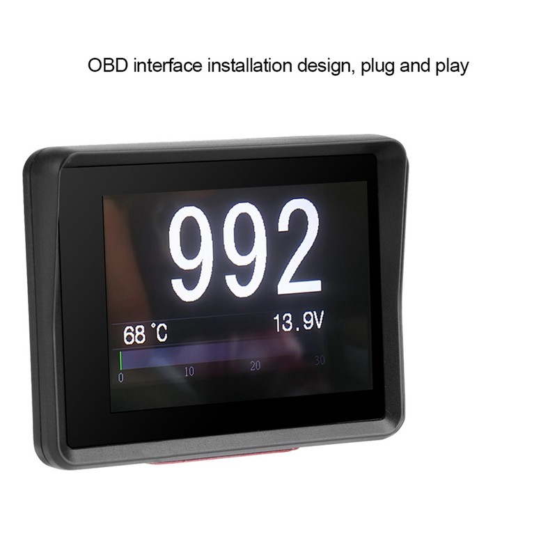 Car OBD MultiFunction Meter Digital Temperature Voltage Speed HUD Display