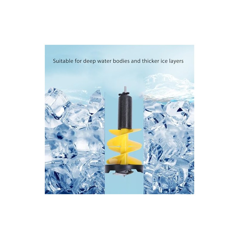 Fockety Ice Auger, 8 Inch Diameter Nylon Ice Fishing Auger,