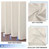 OVZME Cream Shower Curtain Set, Waffle Textured Heavy Duty Fabric