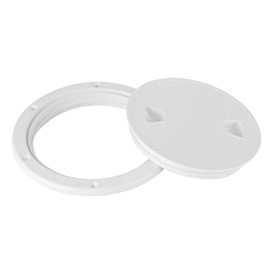 Deck Hatch Lid, Marine ABS Rounded Deck Cover Inspection Hatch Yacht RV Boat Accessories (6 Inch)