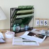 ideallife 3 Pockets Mesh Wall File Holder Organizer with Bottom