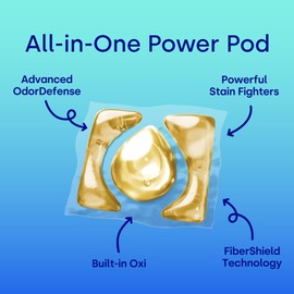 Dropps 4-in-1 Plus Oxi Crisp Breeze Power Biobased Laundry Detergent Pods (76 Pods) - Chlorine-Free Bleach Alternative Biobased Laundry Whitener, Stain & Odor Remover